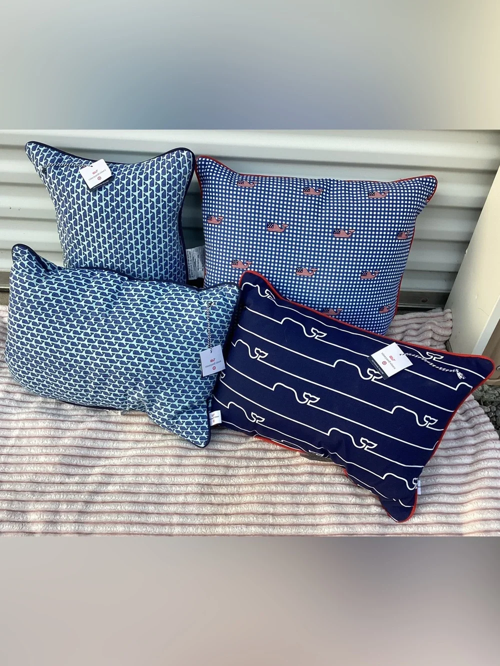 New! Set of 4 Vineyard Vine Throw Pillows